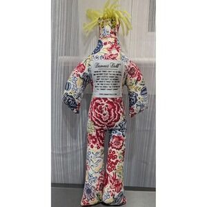 DAMMIT DOLL 12" Plush Toy Stress Reliever Pink/Blue Floral Design Print Fun Gift